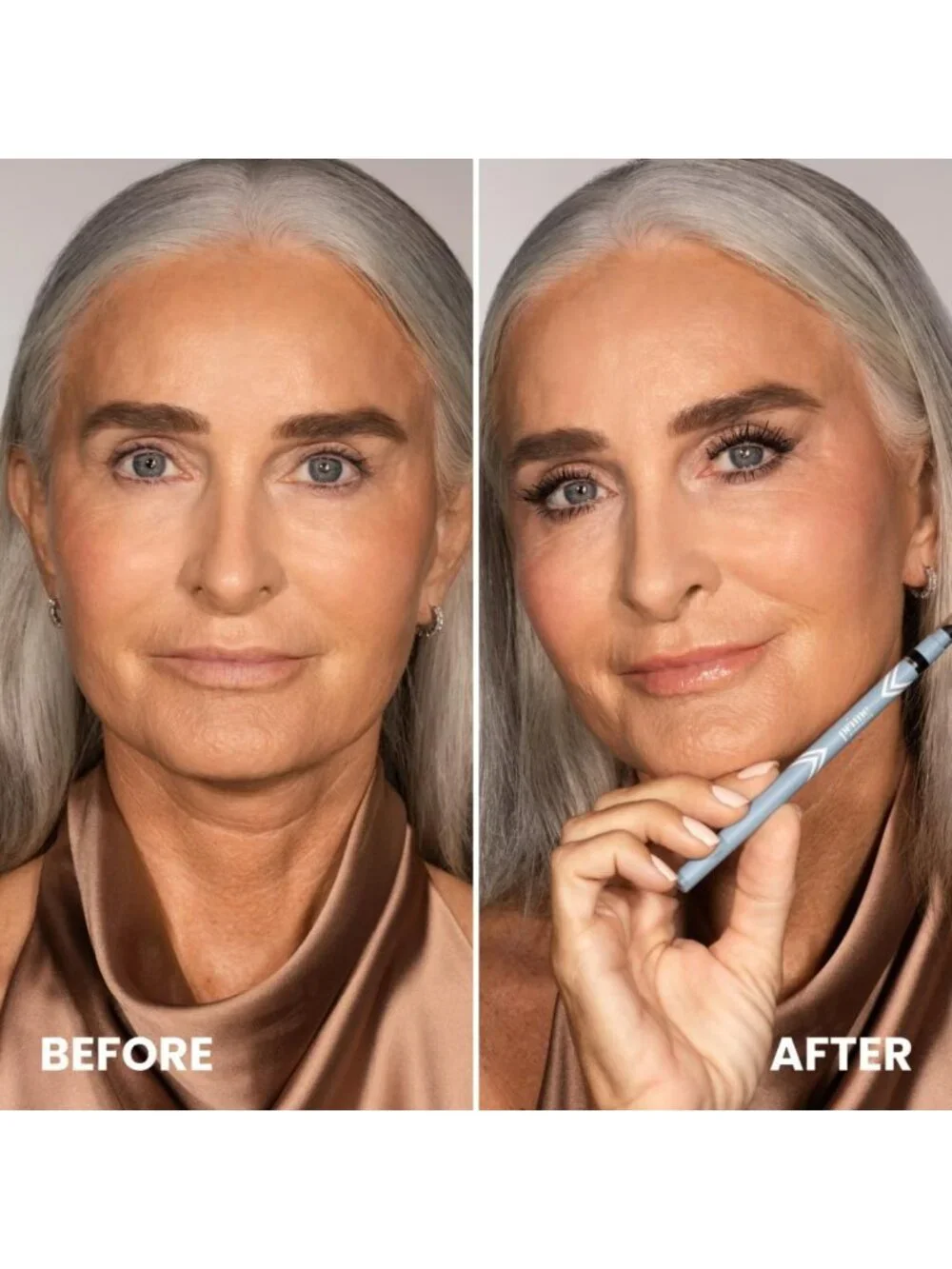 Glide Eyeliner for Mature Women - Smooth Application, Long-Lasting Brown Shade